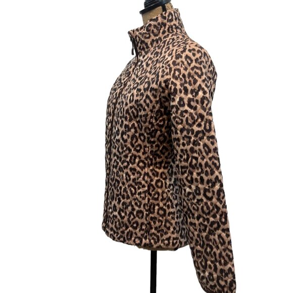 Lands End Animal Print Mob Wife Primaloft Quilted Jacket Size XS - Picture 7 of 11